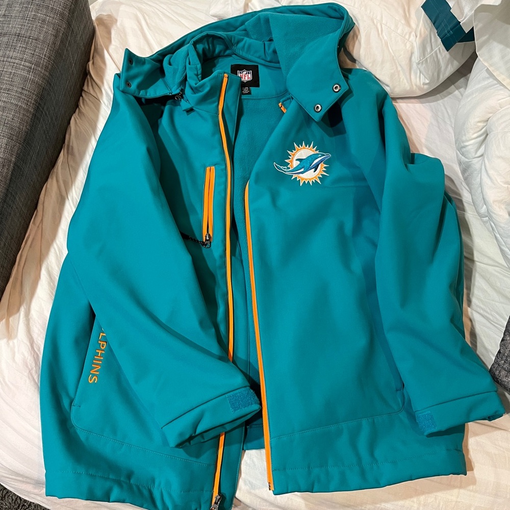 NWT NFL Dolphins Soft Shell Jacket